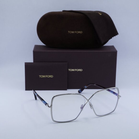 Final Price! Tom Ford FT5841-B 016 Palladium Eyeglasses 59mm